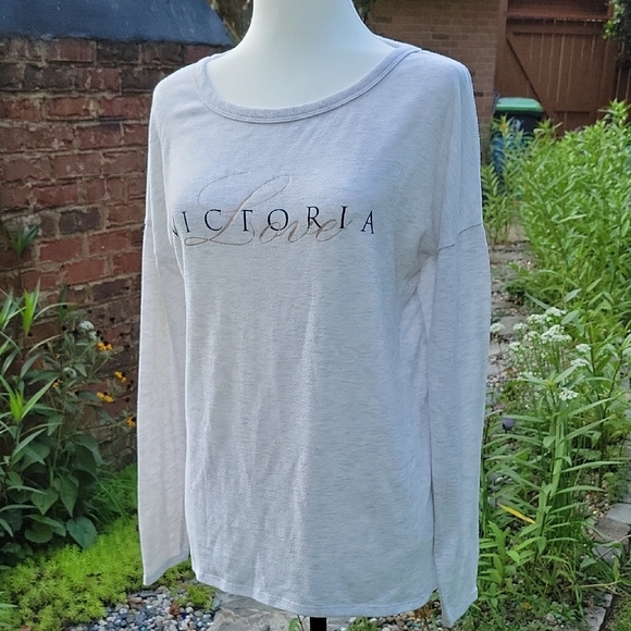 Vintage Victoria's Secret Y2K Womens Oversized M Gray Sweatshirt, Sleepwear - Picture 1 of 7